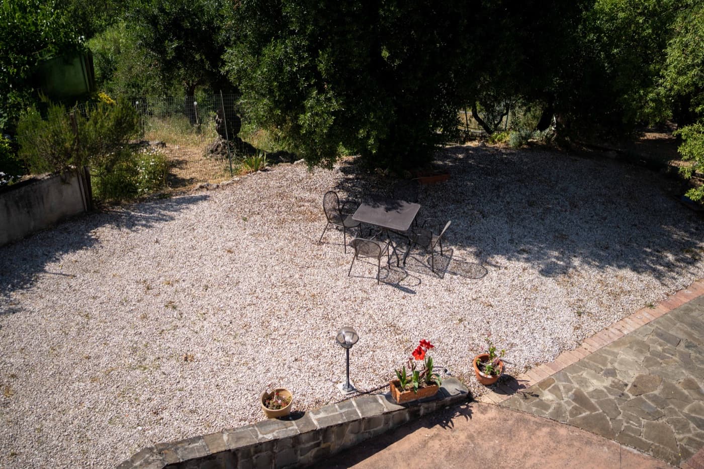 Patio e giardino dell'appartamento L'Ulivo